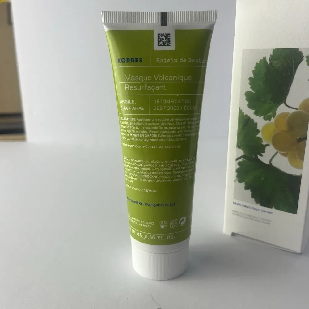 Korres Santorini Grape Volcanic SkinReset Mask - Full Size 2.36oz/70ml‎
